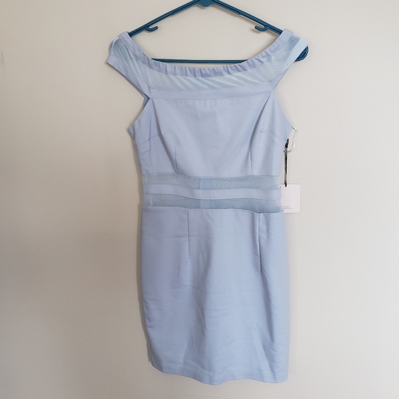 NWT superdown Blue Meghan Mesh Stripe Dress Size Small - Picture 3 of 12